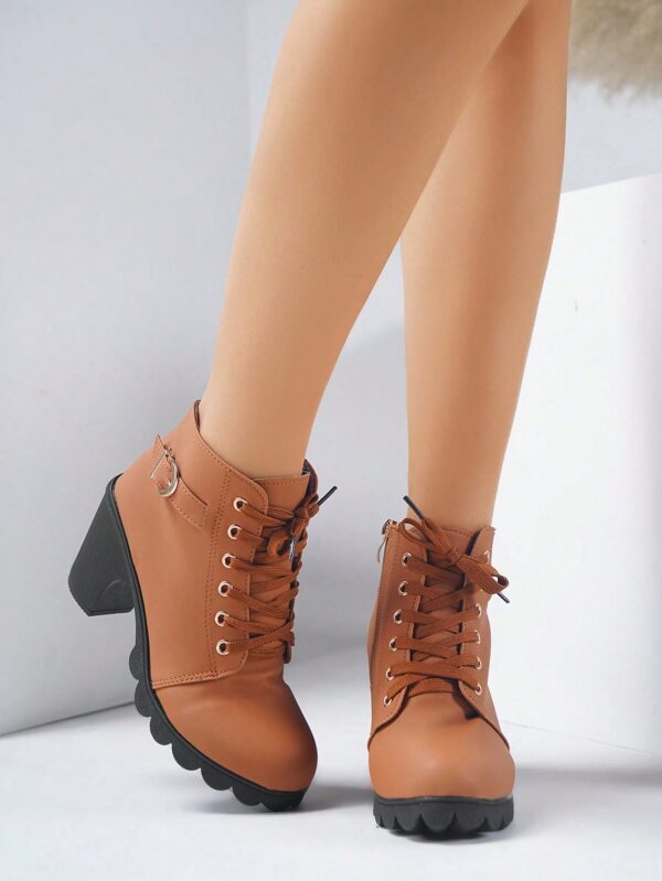 Botines de Tacón Grueso y Cordones Estilo Británico - Image 19
