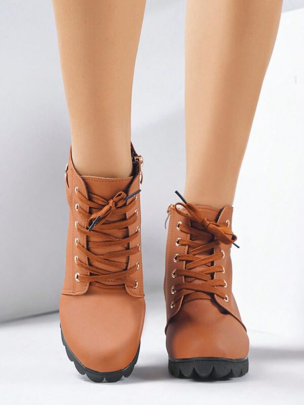 Botines de Tacón Grueso y Cordones Estilo Británico - Image 17