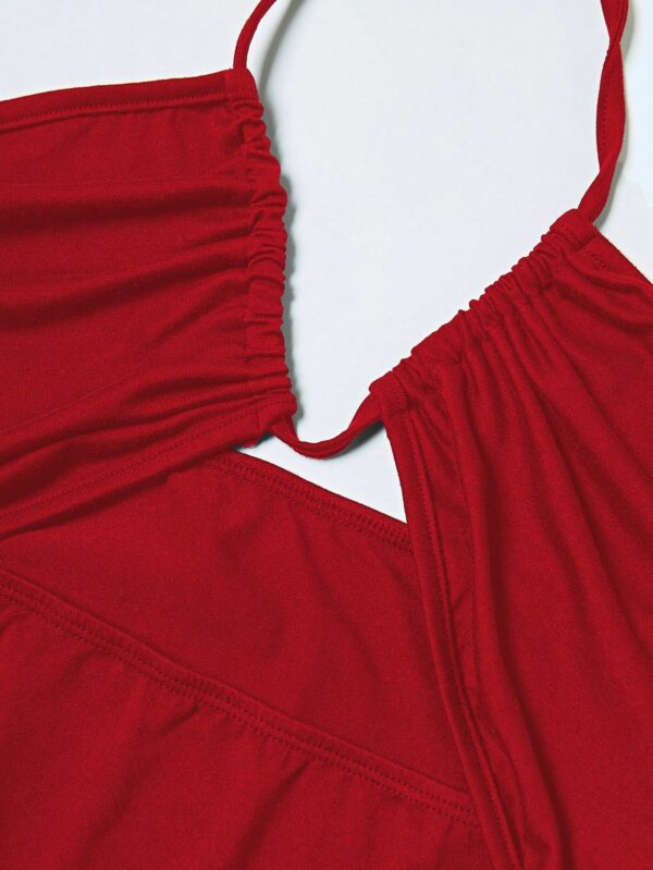 Vestido Largo Halter Sin Mangas con Espalda Descubierta y Abertura Lateral - Image 44