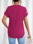 Blusa Casual con Cremallera y Manga Murciélago