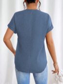 Blusa Casual con Cremallera y Manga Murciélago