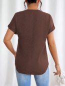 Blusa Casual con Cremallera y Manga Murciélago