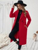 Abrigo Camel Casual de Doble Botonadura con Cinturón