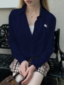 Camisa Estampada con Manga Larga y Hombros Caídos