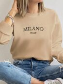 Buzo Casual con Estampado de Milán y Manga Larga