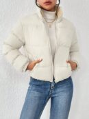 Campera Térmica Corta con Cierre y Cuello Alto