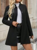 Abrigo Casual de Mujer en Color Sólido para Otoño/Invierno