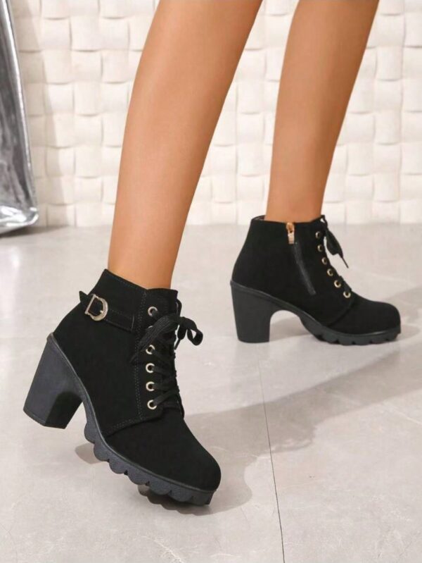 Botines de Tacón Grueso y Cordones Estilo Británico - Image 24