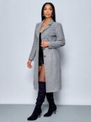 Abrigo Elegante de Invierno con Botones y Cintura Ajustada