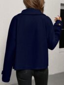 Abrigo Cocoon Casual para Mujer de Hombros Caídos