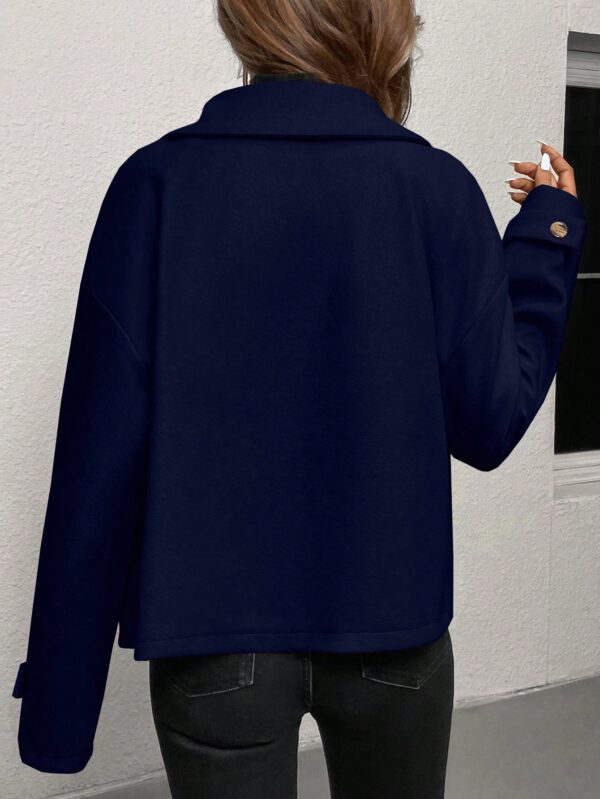 Abrigo Cocoon Casual para Mujer de Hombros Caídos - Image 14