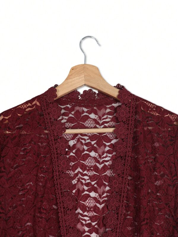 Bolero Shrug Casual de Verano con Encaje Camellia y Manga Corta - Image 14
