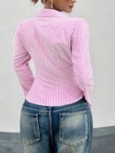 Camisa a Rayas de Manga Larga para Mujer Estilo Casual