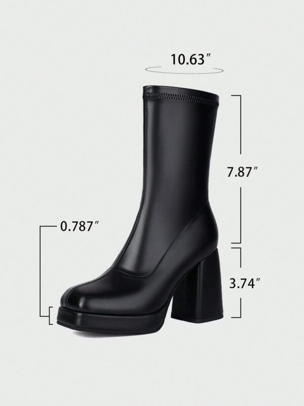 Zapatos de Tacón Chunky con Plataforma Impermeable y Correa al Tobillo - Image 19