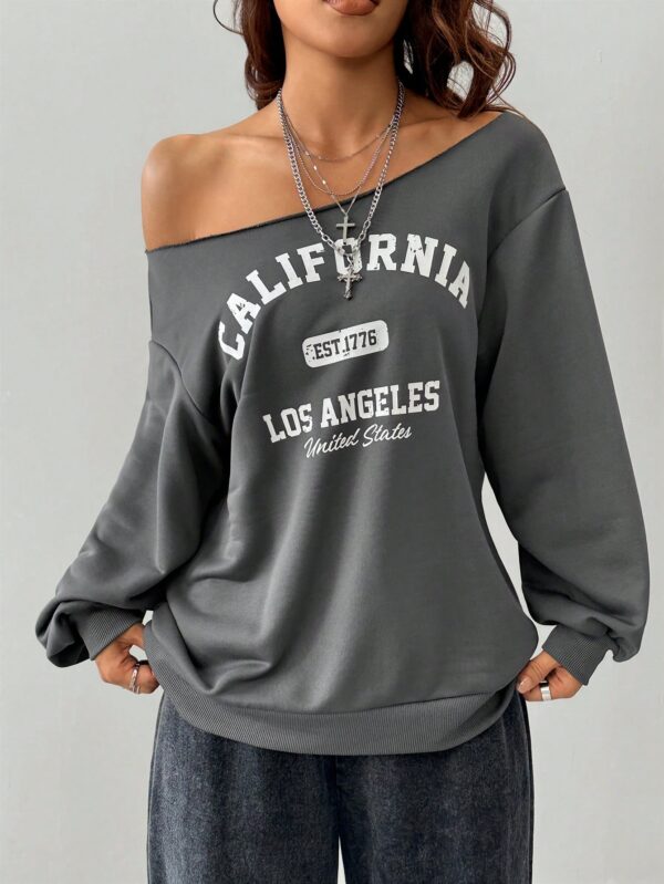 Sudadera de Punto Gris con Estampado y Manga Larga para Otoño/Invierno - Image 39