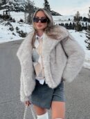 Chaqueta de Piel Sintética para Dama Elegante y Casual