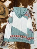 Buzo con Capucha, Estampado Animal Tribal y Bolsillo Canguro