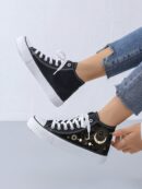 Zapatillas Altas de Lona Unisex con Diseño Minimalista de Galaxia Estelar