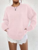 Sweater Casual de Mujer con Manga Larga y Cuello Redondo