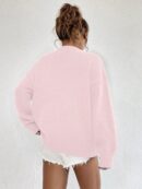 Sweater Casual de Mujer con Manga Larga y Cuello Redondo