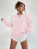 Sweater Casual de Mujer con Manga Larga y Cuello Redondo