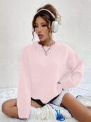 Sweater Casual de Mujer con Manga Larga y Cuello Redondo