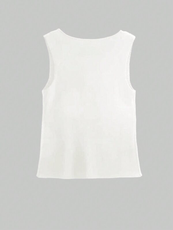 Chaleco Elegante de Botones Metálicos con Cuello Redondo - Image 15