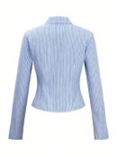 Camisa a Rayas de Manga Larga para Mujer Estilo Casual