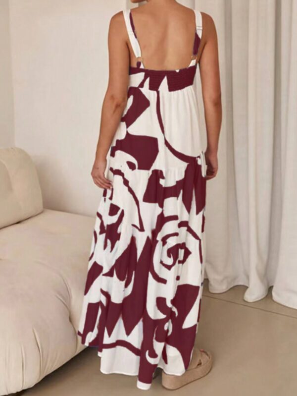 Vestido Largo Casual de Vacaciones con Estampado Aleatorio - Image 12