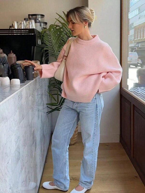 Sweater de Punto Liso Manga Larga para Mujer - Image 15