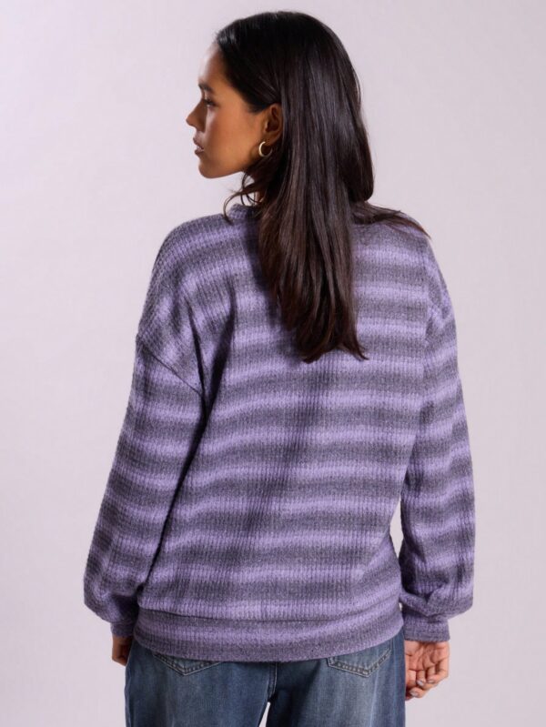 Sweater a Rayas Oversize Cuello Redondo al Estilo Y2k 90's - Image 18