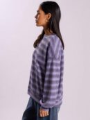 Sweater a Rayas Oversize Cuello Redondo al Estilo Y2k 90's