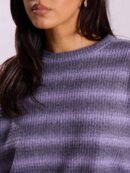 Sweater a Rayas Oversize Cuello Redondo al Estilo Y2k 90's