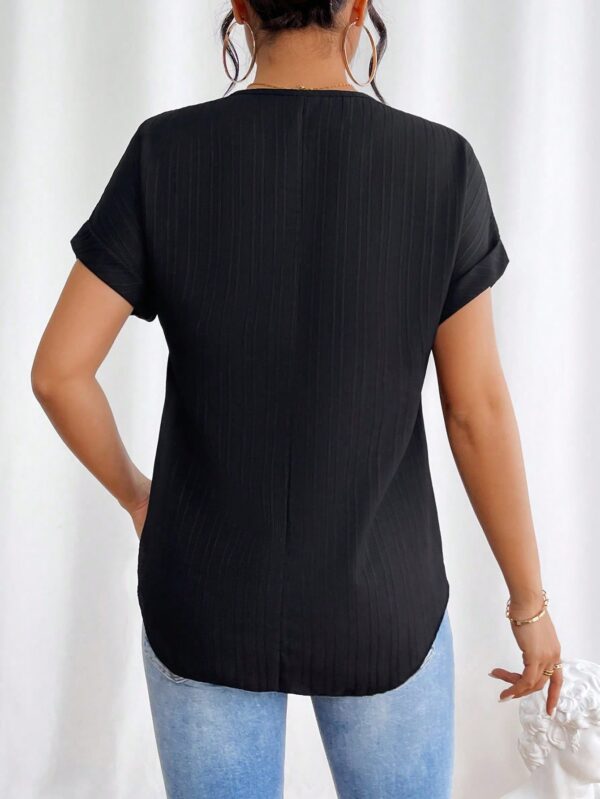 Blusa Casual con Cremallera y Manga Murciélago - Image 2