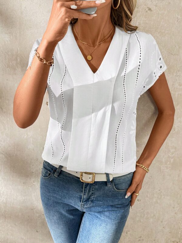 Blusa de Verano con Estampado Geométrico y Manga Murciélago - Image 12