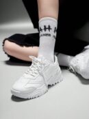 Zapatillas Deportivas Chunky de Malla Blanca con Cordones