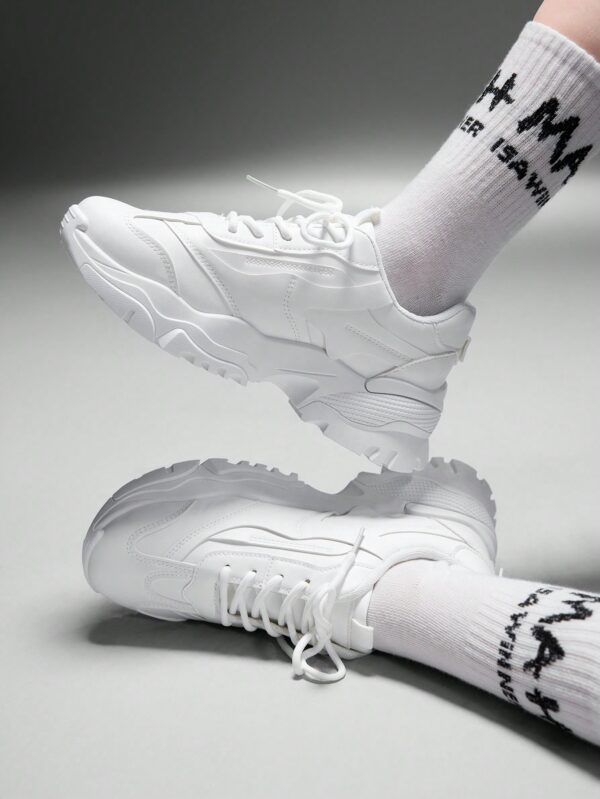 Zapatillas Deportivas Chunky de Malla Blanca con Cordones - Image 27