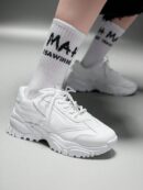 Zapatillas Deportivas Chunky de Malla Blanca con Cordones