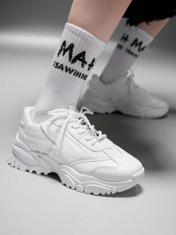 Zapatillas Deportivas Chunky de Malla Blanca con Cordones - Image 28