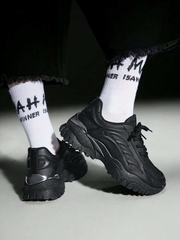 Zapatillas Deportivas Chunky de Malla Blanca con Cordones - Image 8