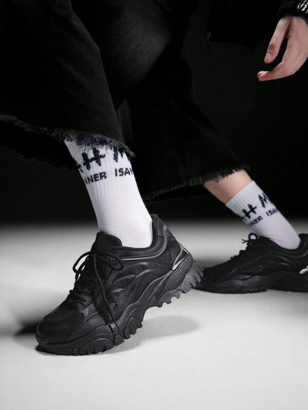Zapatillas Deportivas Chunky de Malla Blanca con Cordones - Image 9