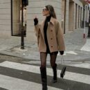 Abrigo de Punto Corto y Sobredimensionado para Otoño/Invierno