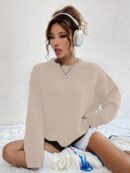 Sweater Casual de Mujer con Manga Larga y Cuello Redondo