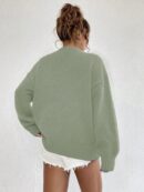 Sweater Casual de Mujer con Manga Larga y Cuello Redondo