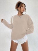 Sweater Casual de Mujer con Manga Larga y Cuello Redondo