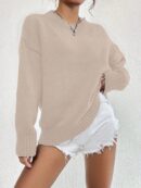 Sweater Casual de Mujer con Manga Larga y Cuello Redondo