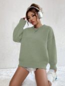 Sweater Casual de Mujer con Manga Larga y Cuello Redondo