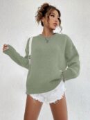 Sweater Casual de Mujer con Manga Larga y Cuello Redondo