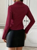 Camisa a Rayas de Manga Larga para Mujer Estilo Casual