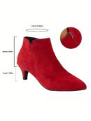 Botines de Mujer con Cierre Lateral y Tacón Delgado